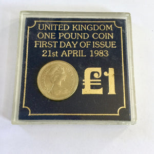 1 Pound Coin - 1983 First Day Of Issue