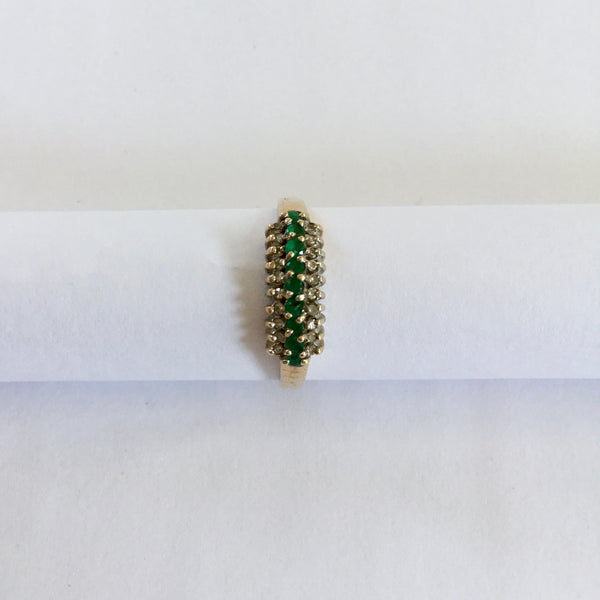 Gold, Diamond and Emerald Ring