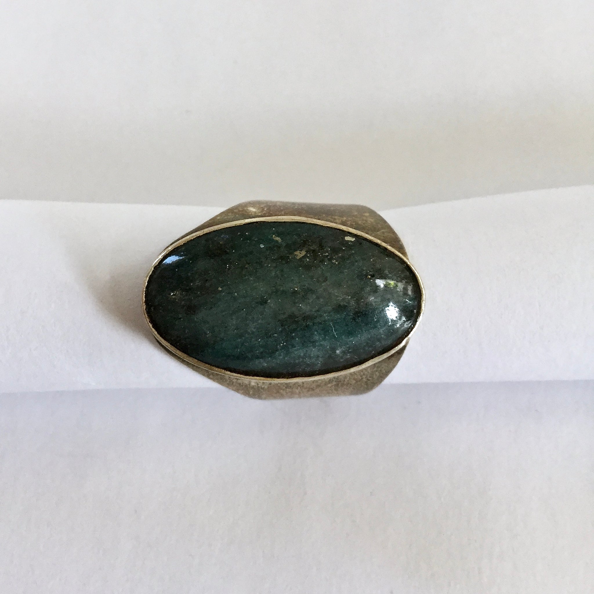 Modern Stone Silver Ring