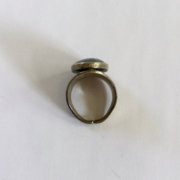 Modern Stone Silver Ring