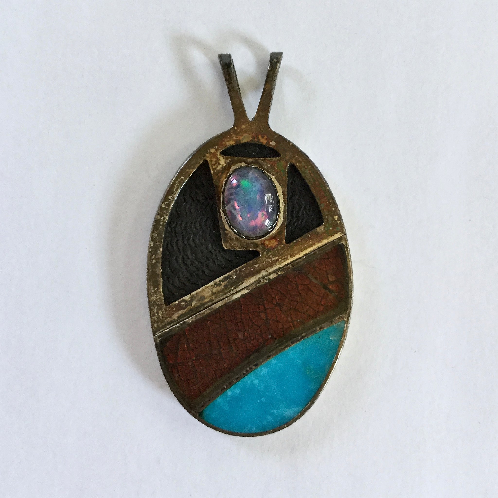 Silver and Opal Pendant