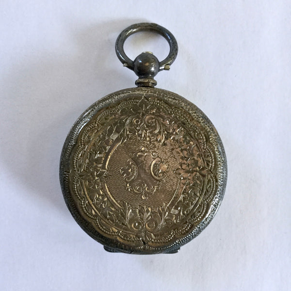 Antique Ladies Silver Pocket Watch