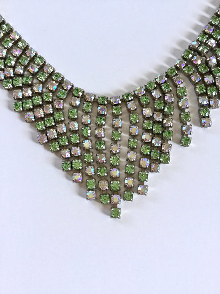 Vintage Rhinestone Choker & Earring Set